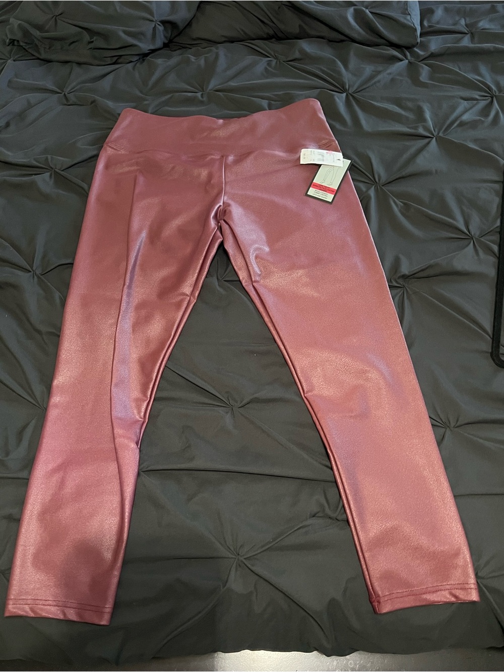 intro. Metallic Mauve Pink Leggings